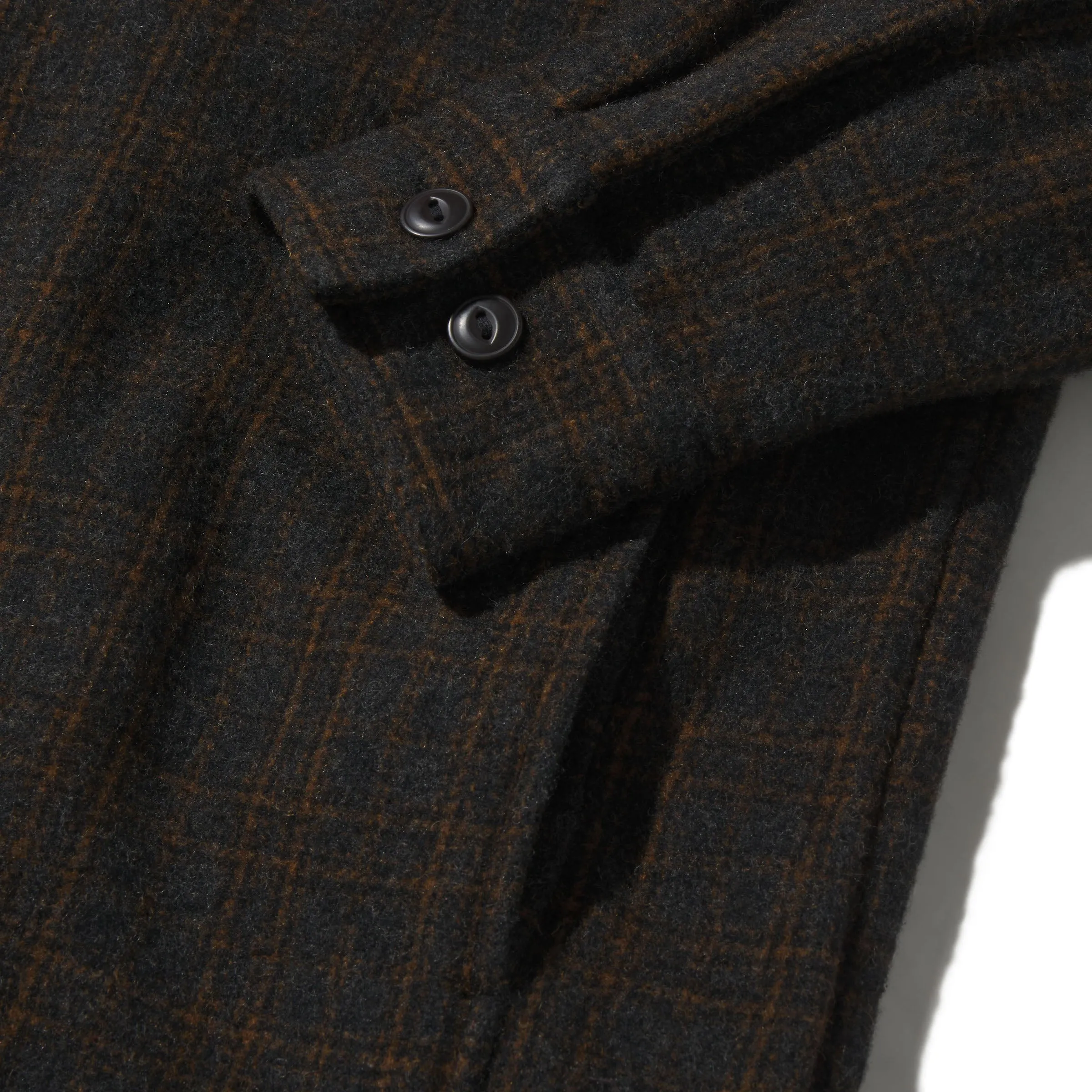 Watson Wool Car Coat - Heather Charcoal Brown