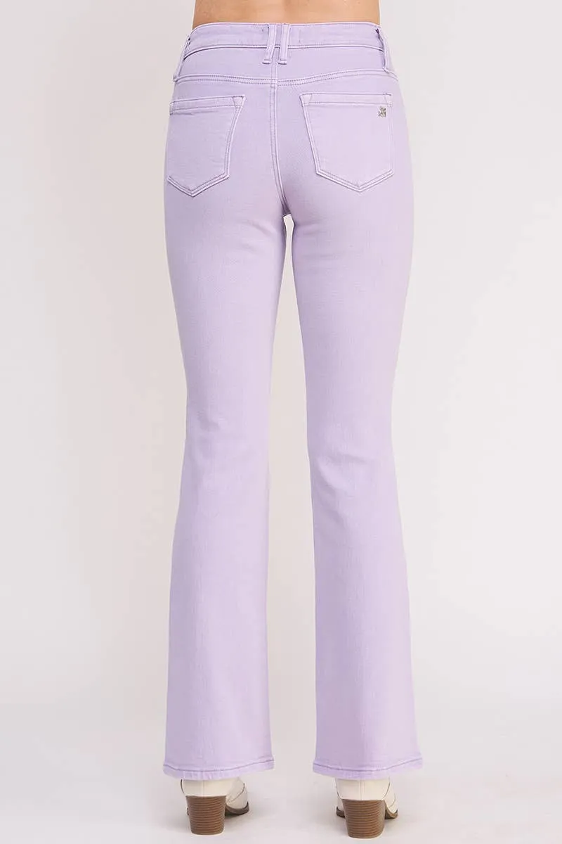 Women's Mid Rise Pastel Lilac Skinny Boot Cut Jean by Special A - P8017